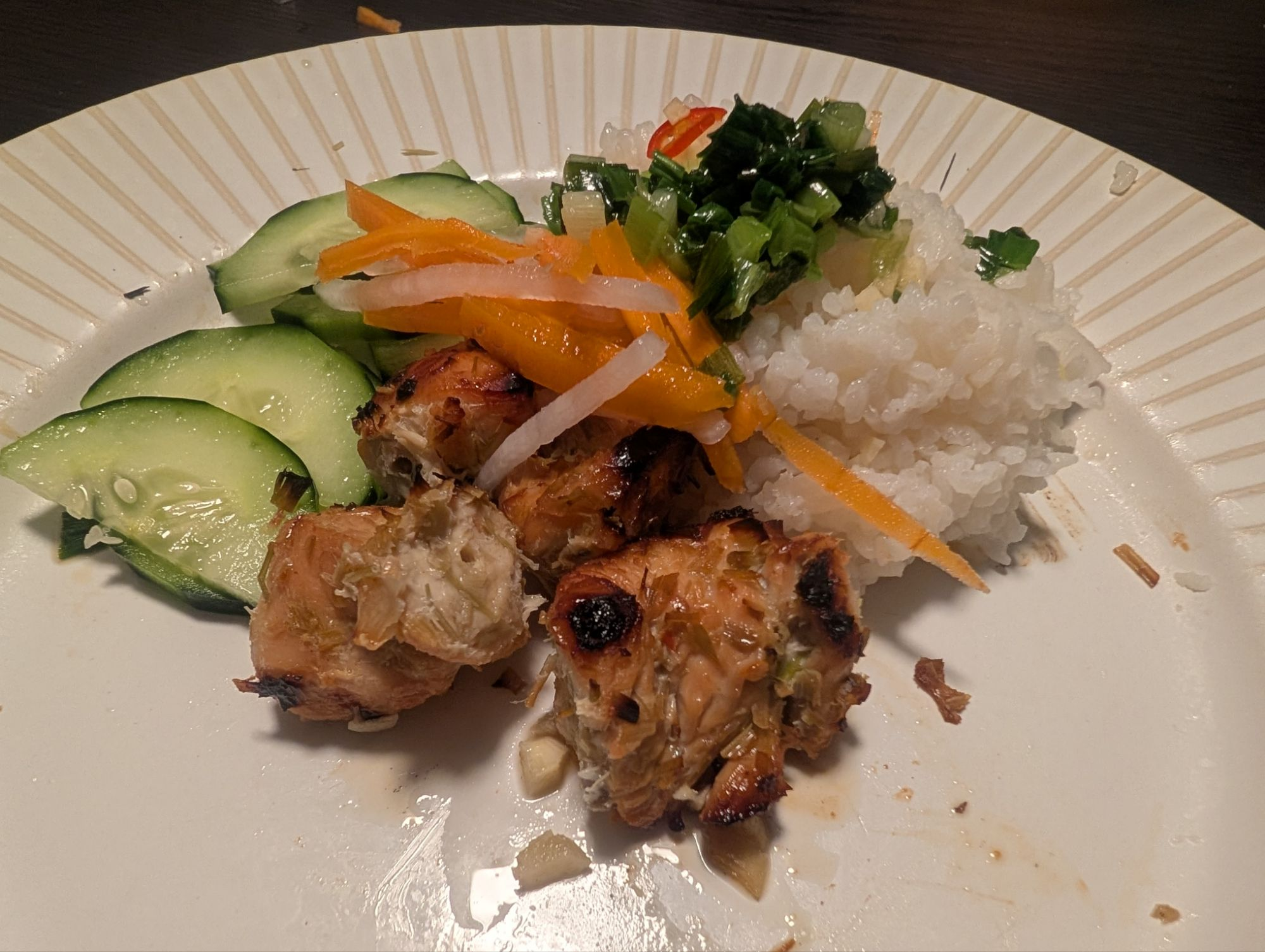 Grilled Lemongrass Chicken Cơm Tấm: Vietnamese broken rice